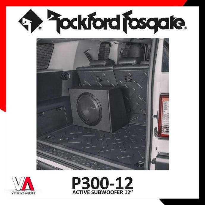 Subwoofer Aktif Rockford Fosgate P300-12 Active Sub 12 Inch Built in Power Amplifier ORINAL BERGARAN