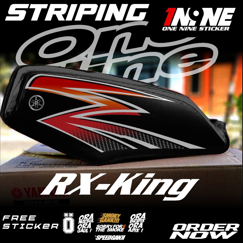 Stiker Motor RX King Variasi Custom Original Keren Sticker Striping Rx King Anti Luntur Lis 2003