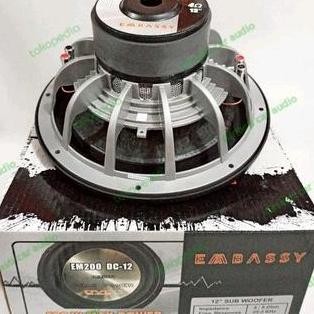 Subwoofer Embassy EM200 DC-12 - New Double Magnet - 12 inch Dual Coil
