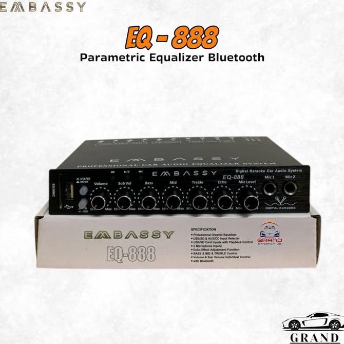 Parametrik Embassy EQ-888 Karoke Bluetooth USB Preamp Power Mobil