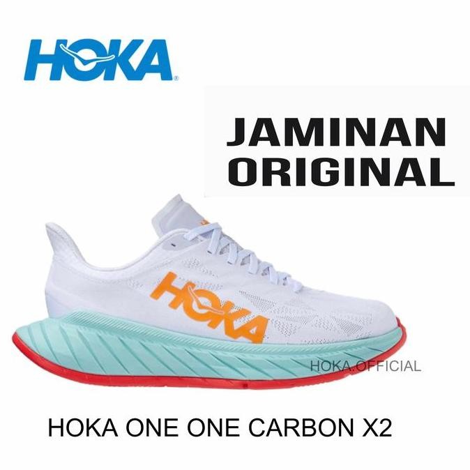 Promo HOKA ONE ONE CARBON X2 WHITE ORIGINAL COD