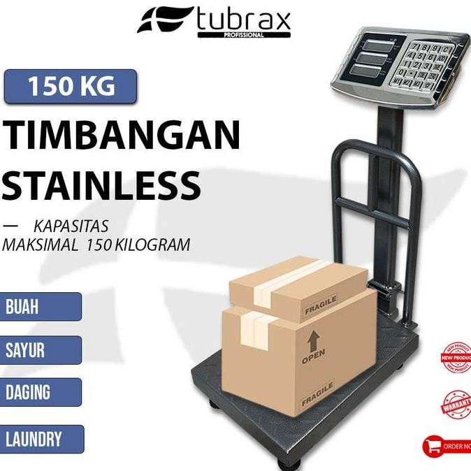 Tcs - Stainless Steel 150 Kg Timbangan Duduk Digital Elektronik Pagar Co