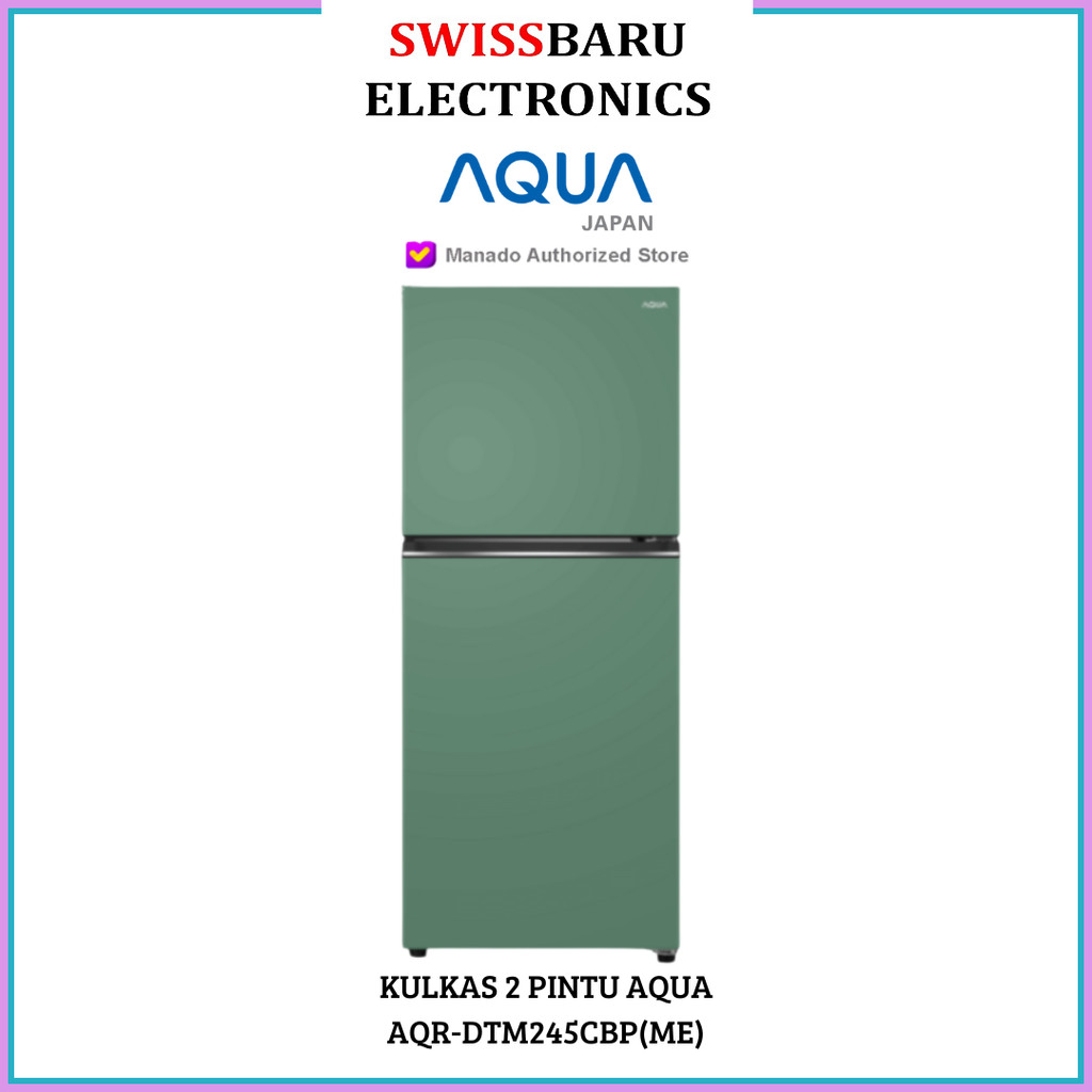 MANADO - KULKAS 2 PINTU AQUA AQR-DTM245CBP(ME)