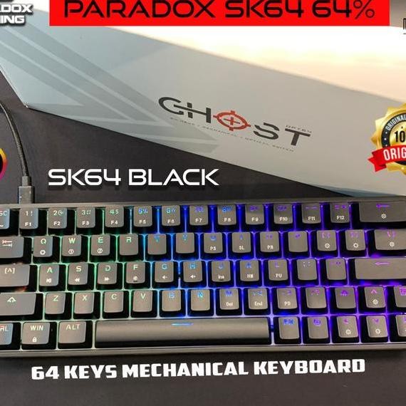 Paradox Gaming Opt64 Sk64 Bla Optical Mechanical Gaming Keyboard