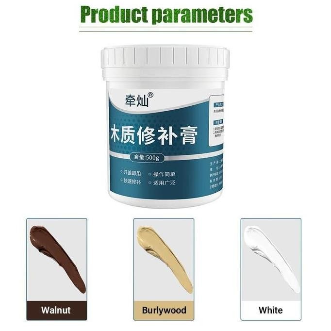 500 Gram Dempul Tusir Hpl Krim Kayu Resin Plamir Perbaikan Penambal Furniture Meja Pintu Lemari Lant