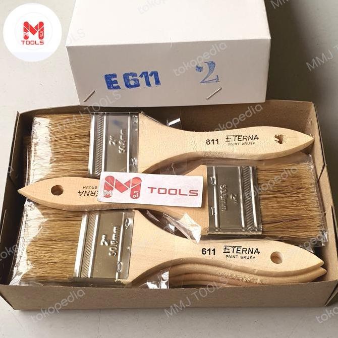 

Kuas Cat Eterna 611 2" (Harga/Lsn) - Eterna Kuas Cat 611 Co