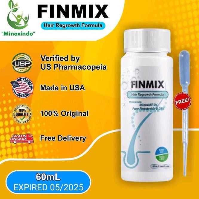 Terlaris Finmix Minoxidil 5% Pure Finas 0,05% 60Ml Original Usa 100% Ready