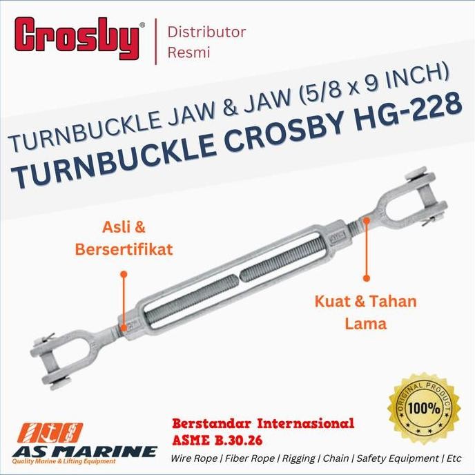 Crosby Turnbuckle Jaw And Jaw  5/8  X 9 Inch Co
