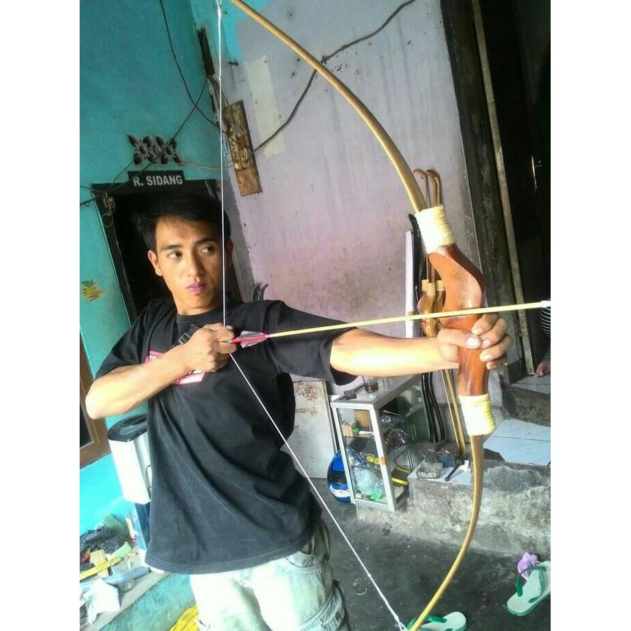Traditional Wooden Crossbow (Paket Busur Panah Kayu) Kualitas Terbaik Harga Termurah
