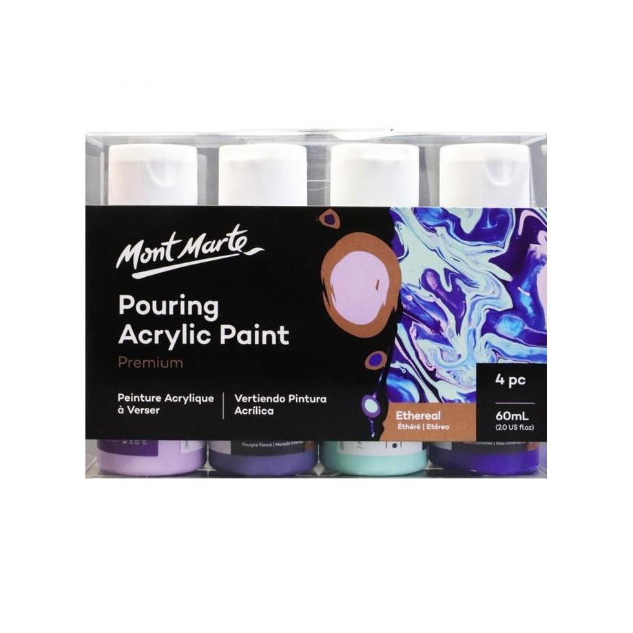 

Mont Marte Pouring Acrylic Paint 60Ml 4Pc Set - Ethereal