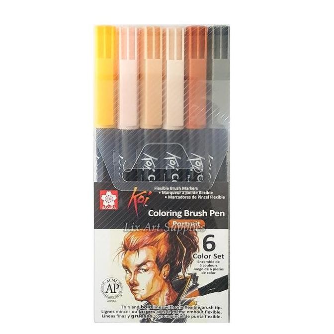 

Sakura Koi Coloring Brush Pen Set 6 - Portrait Color