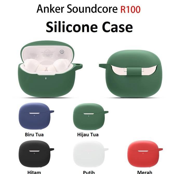 Soft Case Silikon Tws Anker Soundcore R100 + Carabiner