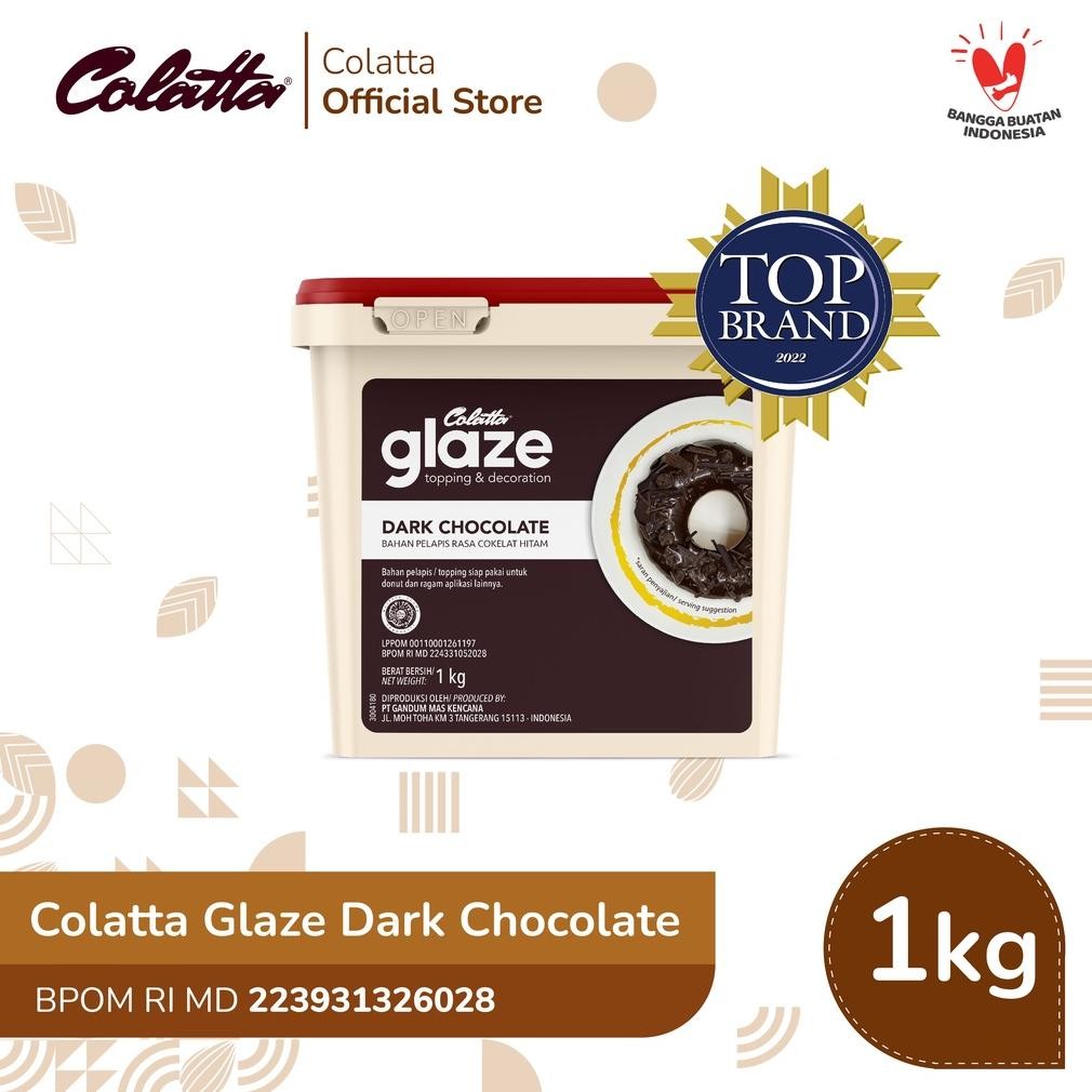 

Colatta Glaze Dark - Bahan Pelapis Rasa Coklat 1Kg
