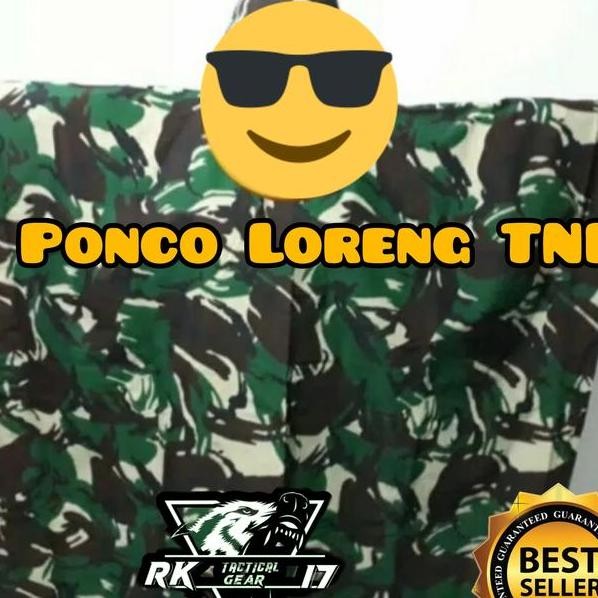 Ponco Loreng Standard Tni Mantel Loreng Tni Jas Hujan Tni Pelbet