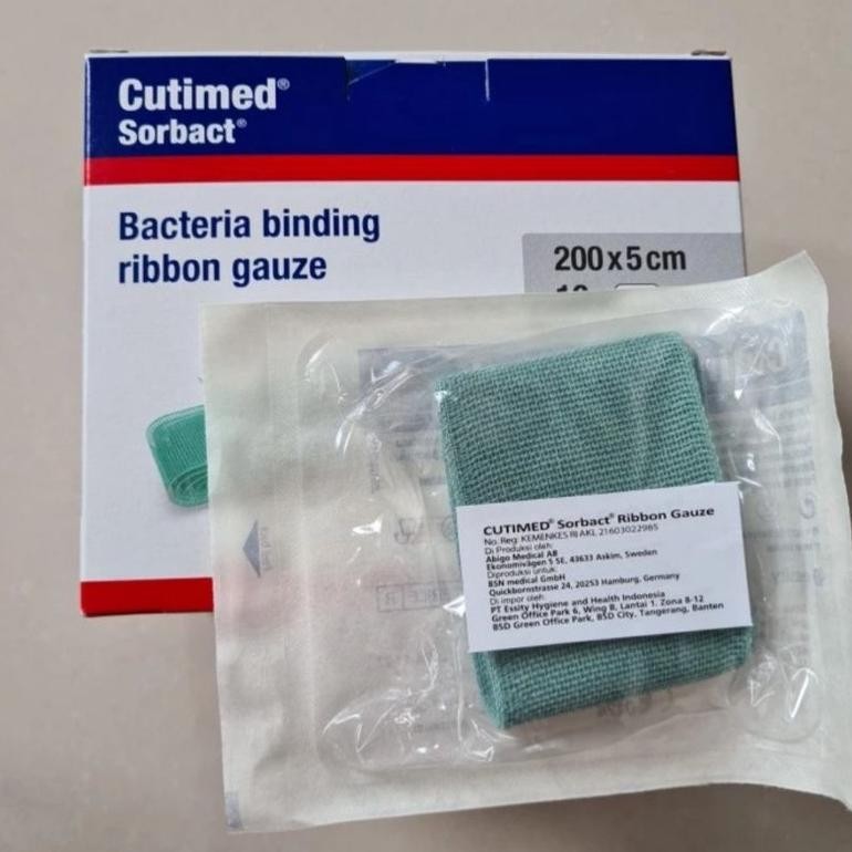 Cutimed Sorbact Ribbon Gauze 5x200cm / Cutimed Sorbact Ribbon MURAH