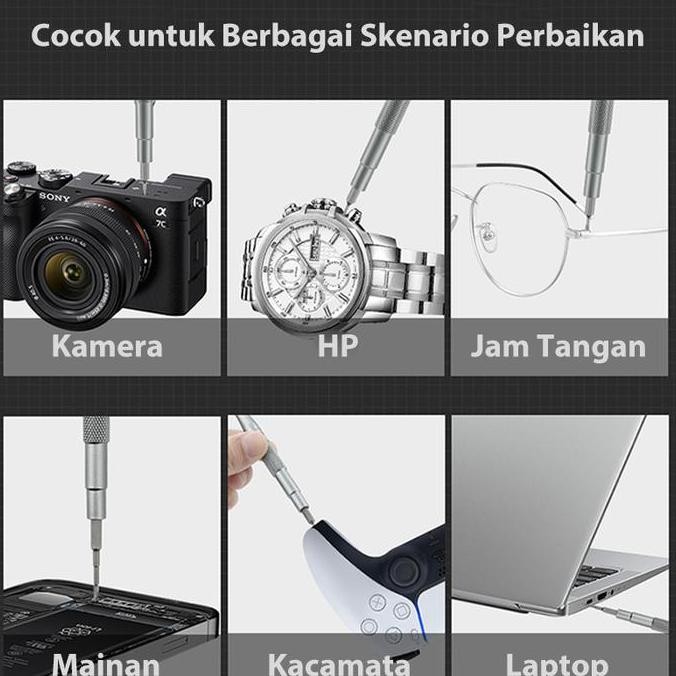 Obeng Set 128/115/70 Pcs Obeng Plus Minus Magnetik Multifungsi Set Obeng Komplit Obeng Presisi Untuk