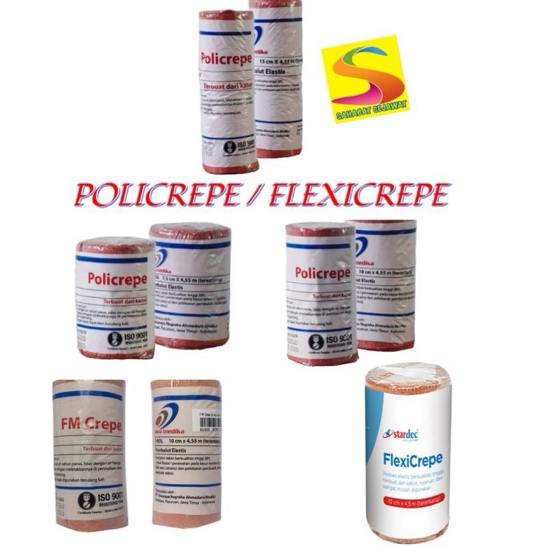 FLEXI CREPE / FM CREPE / POLICREPE Poli crepe policrepe  inelastis bandit/perban elastis/ patah tula