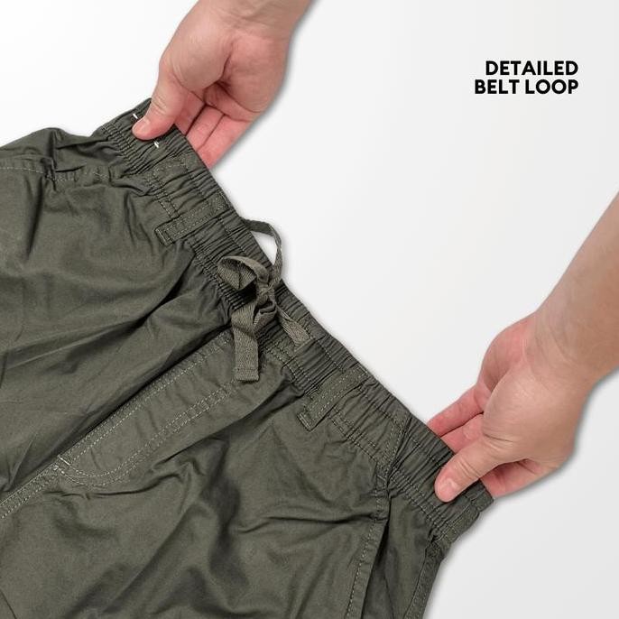 RBJ Celana Pendek Karet Cargo Cotton Pria