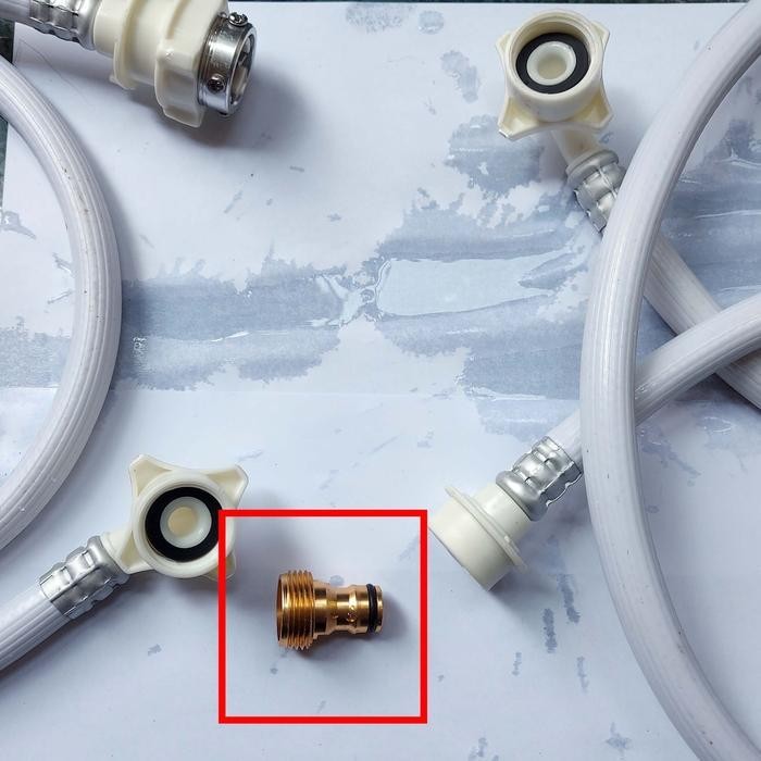 (Best Saller) Sambungan Selang Mesin Cuci 1 Tabung Sharp Konektor Penyambung Inlet Bestseller