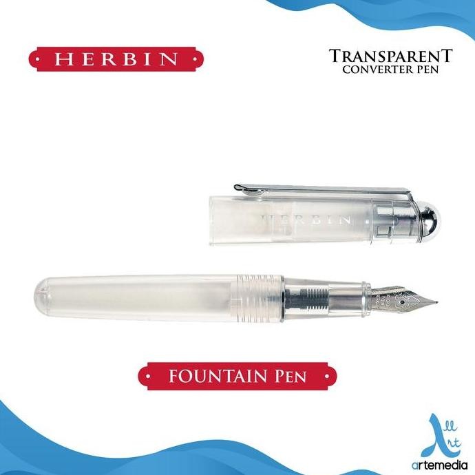 

HOT SALE! Pulpen Isi Ulang Herbin Transparent Converter Pen Roller Fountain Pen