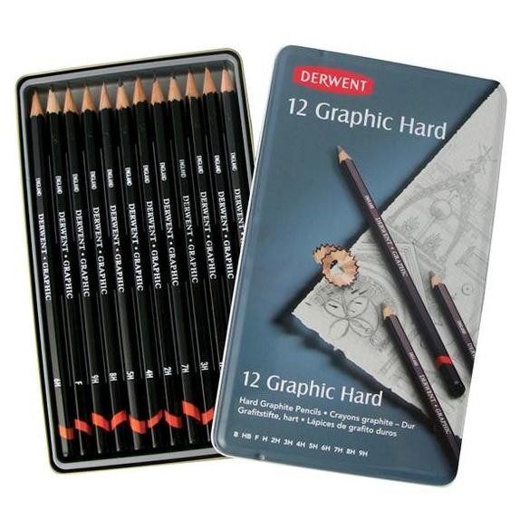 

Derwent 12 Graphic Hard Pencil Tin