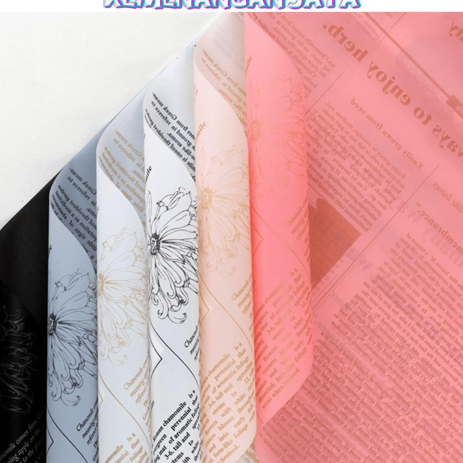 

Isi 20 Lembar Flower Wrapping R Wateroof Motif Koran Newsr Kertas Buket Bunga Cellophane Kb012