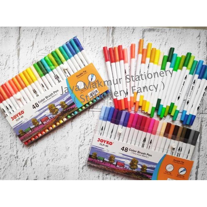 

Pen gel kuas color Brush Pen Joyko set 48 warna CLP-40 (1 set)