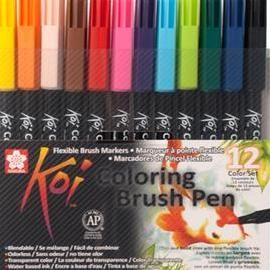 

Sakura Koi Coloring Brush Pen - 12 Color Set / Rainbow Color