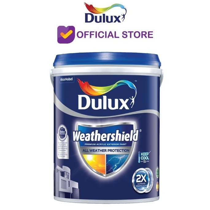 

Cat Tembok Luar/Eksterior Paint Dulux Weathershield Pro Dual Shield Brilliant White/Putih 20 Liter Pail