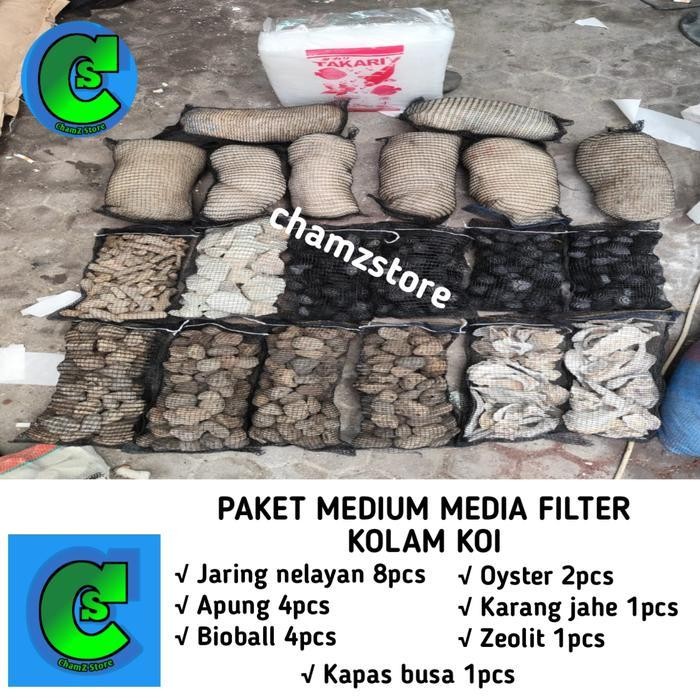 RA paket medium media filter kolam koi siap pakai / medium paket media filter kolam koi / paket medi