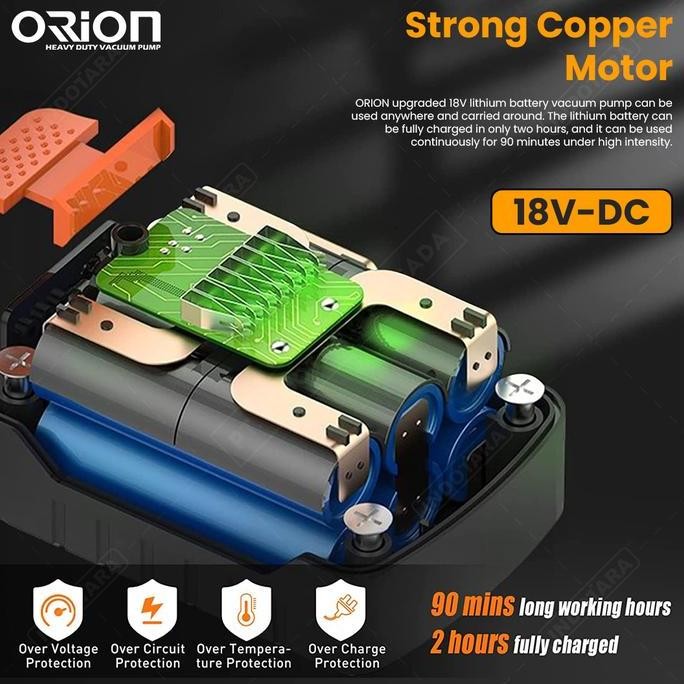 Cordless Vacuum Pump Mesin Pompa Vacuum Orion Lithium Vp-18-1Li
