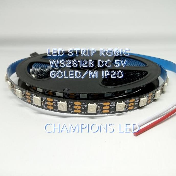 Led Strip Rgb Ic Ws2812B Dc 5V 60 Led/M Ip20 Champions Led New Stok