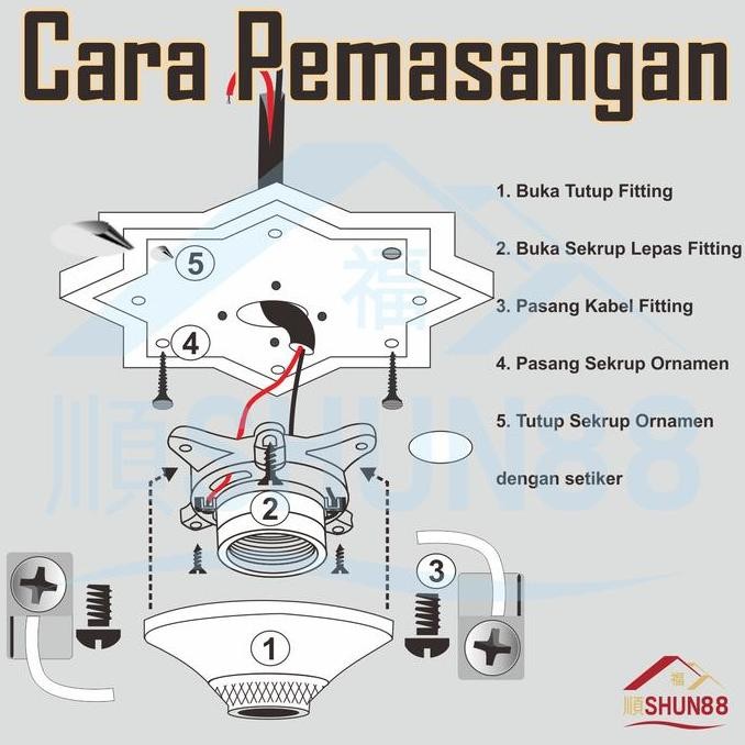 Ornamen Lampu Pvc / Ornamen Plafon Pvc / Fitting Lampu / Rumah Lampu Hias / Lampu Hias Plafon / Bola