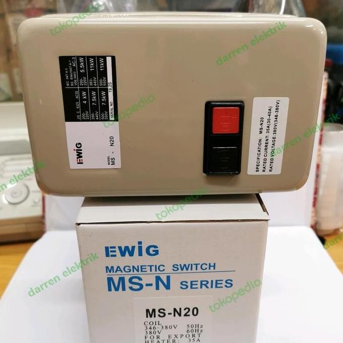 TERMURAH - magnetik stater ewig MSN20PM 380v 30-40amper