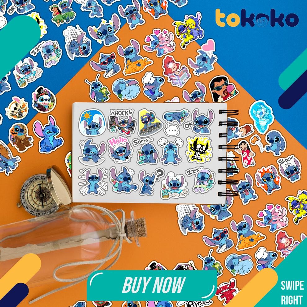 

NOG Stiker Cutting Lilo and Stitch Kartun Film Paper Vinyl Dekorasi Laptop Koper Tumbler Kulkas DIY Viral Kekinian Terbaru 2025 AG-48