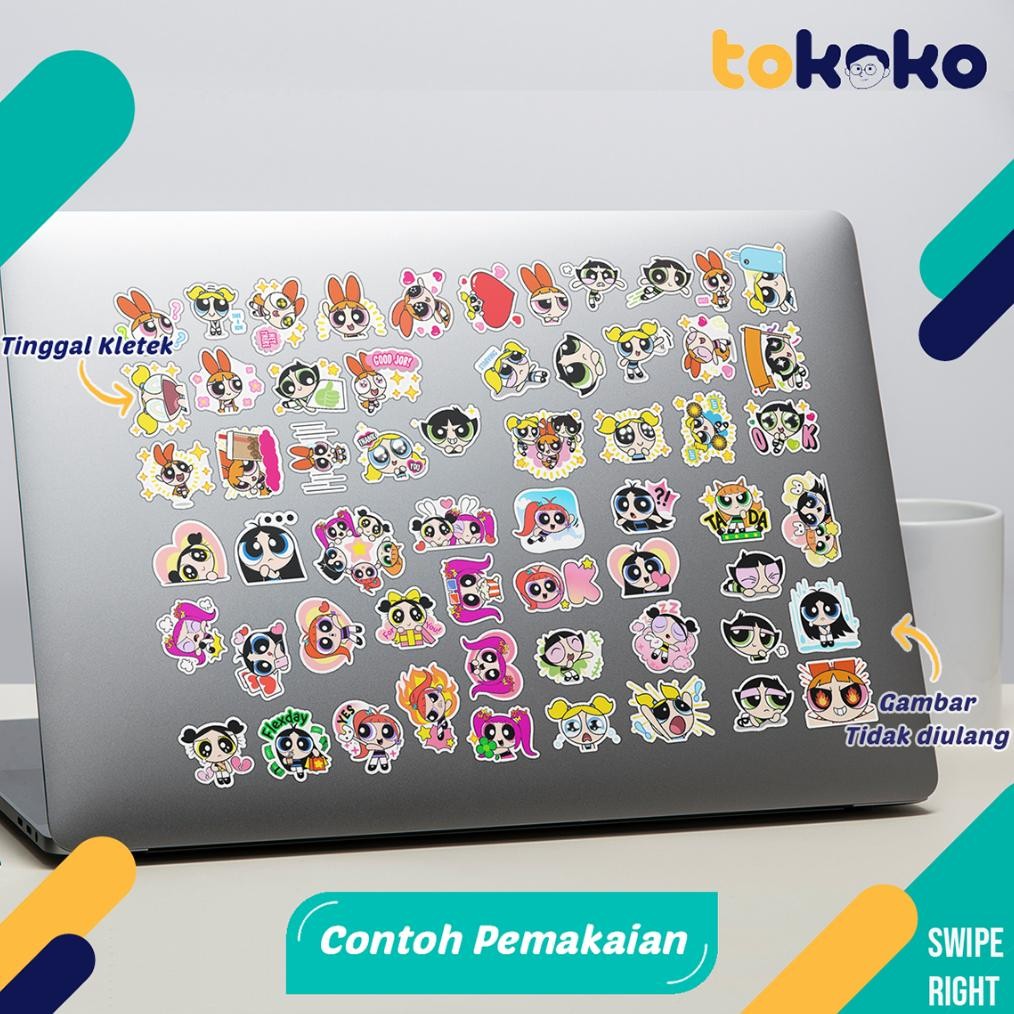 

NOG Stiker Cutting Powerpuff girl Kartun Film Paper Vinyl Dekorasi Laptop Koper Tumbler Kulkas DIY Viral Kekinian Terbaru 2025 GF-90