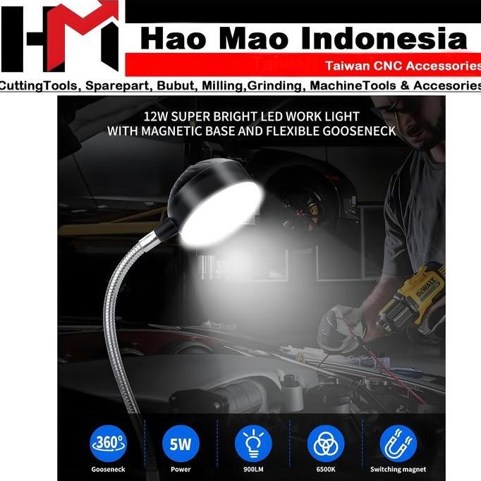Magnetic Base Lamp Led 300Mm 12W Basis Magnet Bulat 300Mm 12W New Stok
