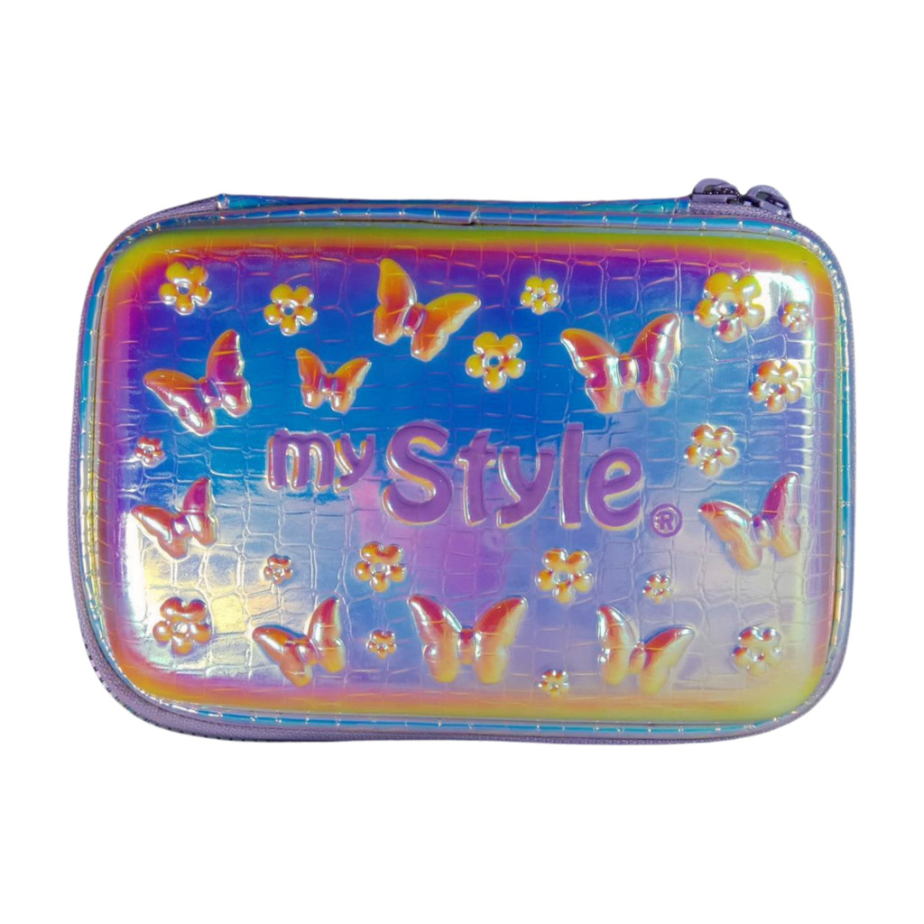 

My Style Hologram Hardtop Pencil Case Butterfly - Tempat Pensil Multifungsi 3D Karakter Anak Perempuan