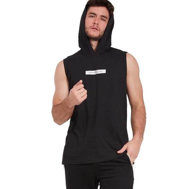 Vm Kaos Hoodie Singlet Pria Hoodie