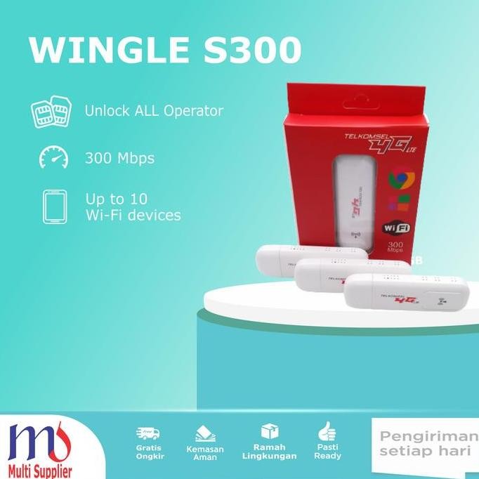 Modem Wifi Usb 4G Telkomsel 300Mbps Unlock Gratis Kartu Telkomsel