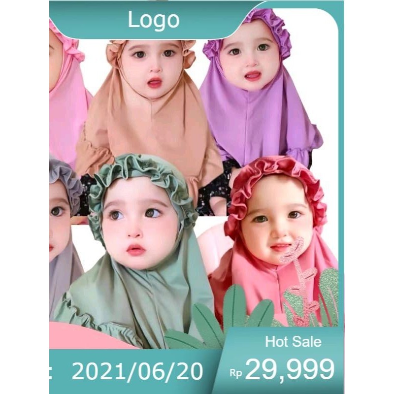 hijab anak bayi terbaru 0 6 12 bulan 0 1 up 2 tahun / SYRIA BANDANA / jilbab anak Kerudung bayi hija