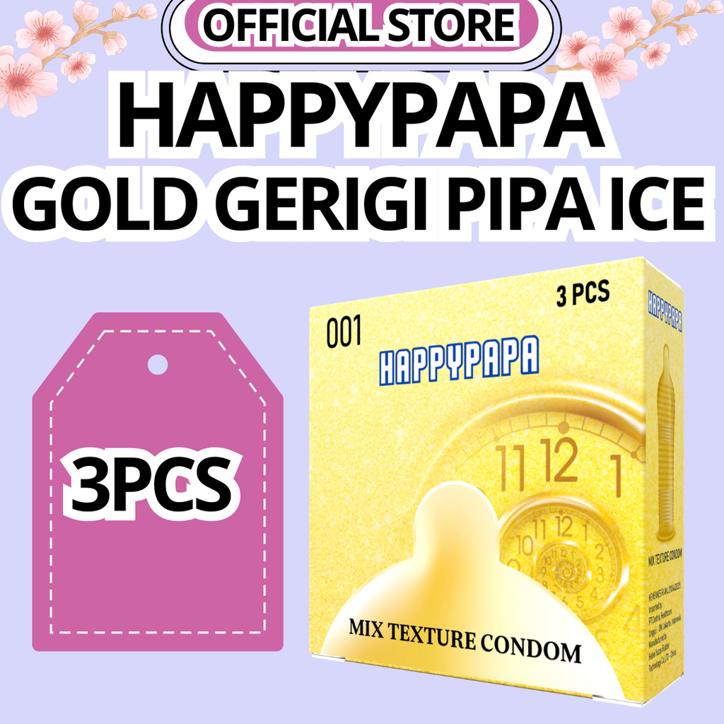 Happypapa 001 Condom Gerigi Pipa Ice 3 Pcs