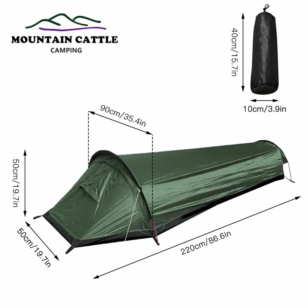 Ultralight Camping Tent Backpacking Tourist Tent Outdoor Sleeping Bag Bivy Bag Tent Waterproof Singl