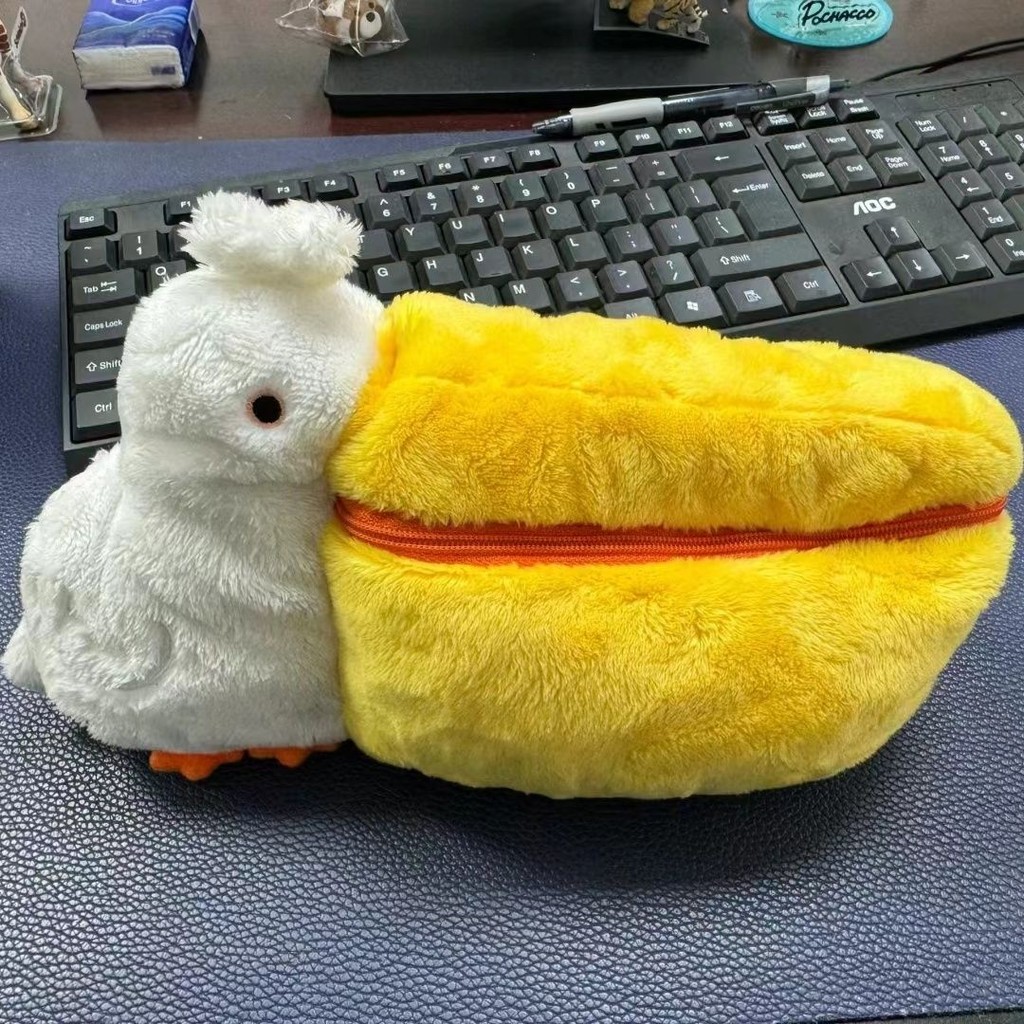 

Kantong Pensil Ritsleting Koin Plush Penyimpanan Tas Makeup