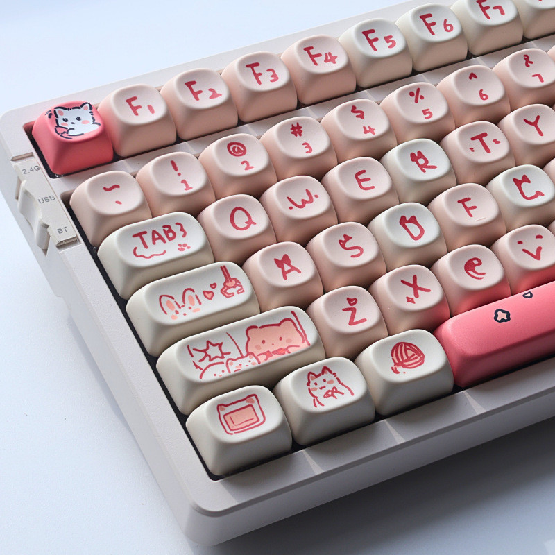 Mechanical keyboard keycaps138Key height MOA Cute Anime Keyboard Keycaps DIY Personalized Keycaps Me