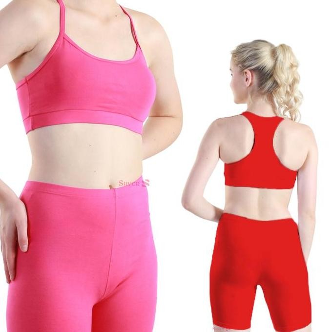 SILVER Basic Biker Shorts Pants / Celana Pendek Olahraga Pria Wanita