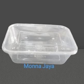 THINWALL RECTANGLE 750ML-THINWALL PERSEGI PANJANG 750ML- MERK HIBA/GARSEN - KOTAK MAKAN PLASTIK ISI 