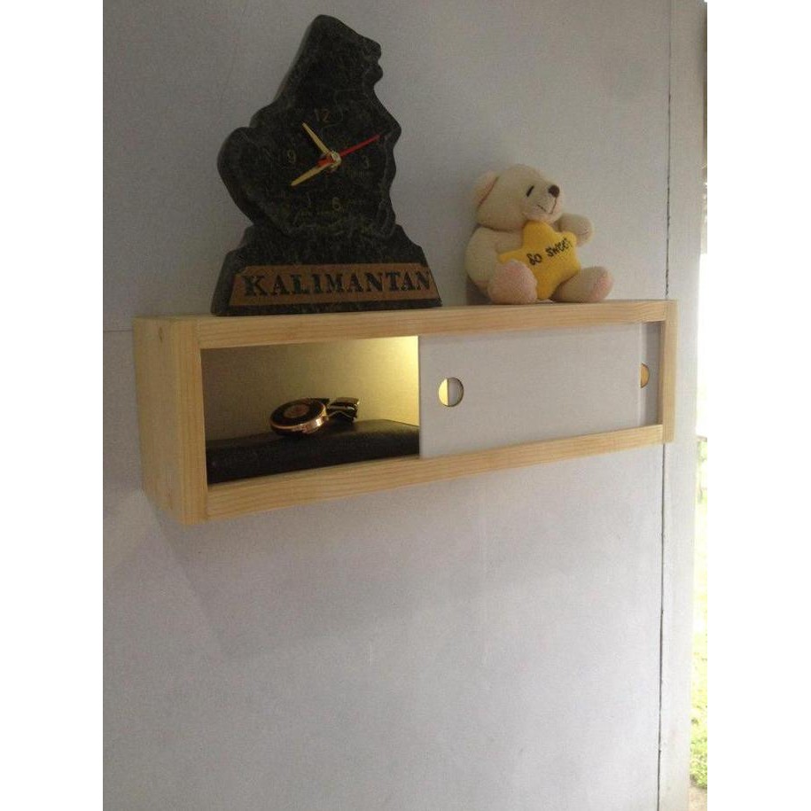 RAK AMBALAN DINDING KUBUS /KOTAK PENYIMPANAN KAYU MINIMALIS