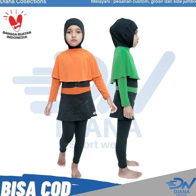 BAJU RENANG ANAK PEREMPUAN MUSLIM/BAJU RENANG ANAK CEWK/PAKAIAN RENANG ANAK MUSLIM/BAJU RENANG ANAK 