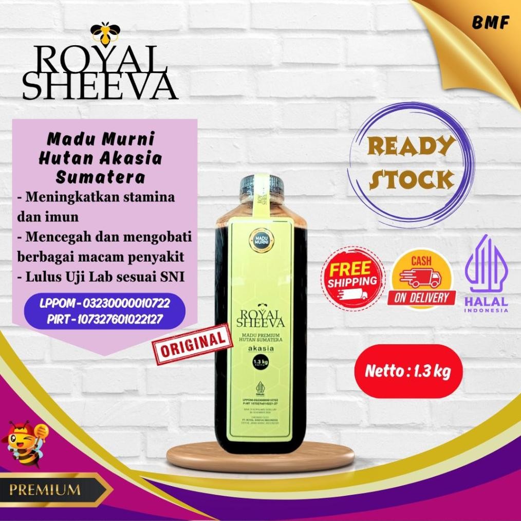 

(Terbaru) Madu Murni 100% Royal Sheeva 1 pc 1.3 kg | Premium Halal MUI Asli dari Hutan Akasia Sumatera (Terlaris)